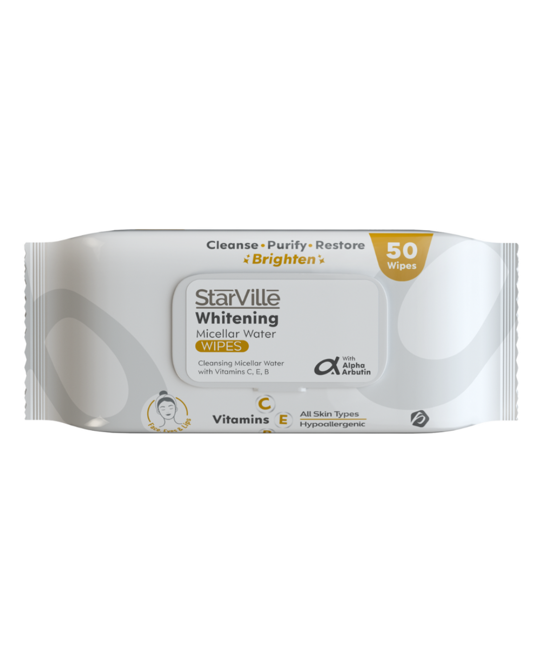 StarVille Whitening Micellar Water Wipes 50