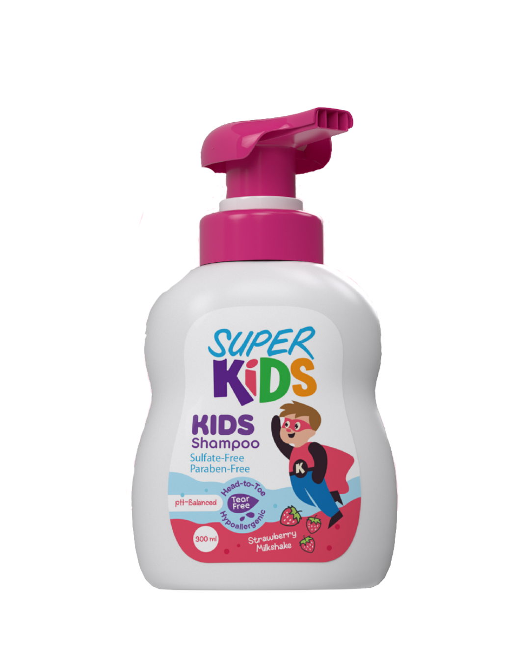 Superkids Kids Strawberry Milkshake Shampoo 300 ml