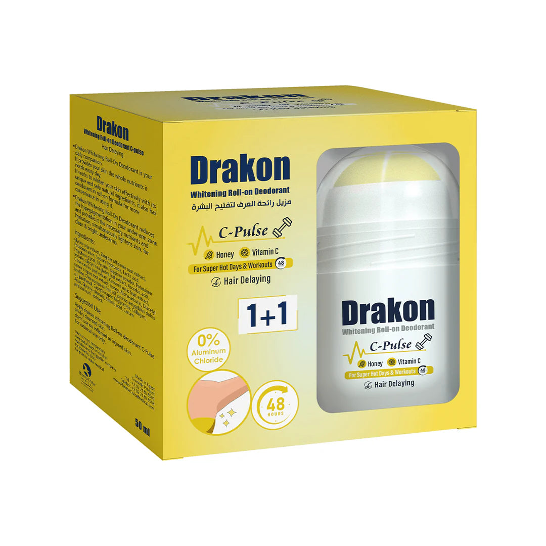 Drakon Whitening Roll-on Deodorant Hair Delaying C-Pulse 1+1