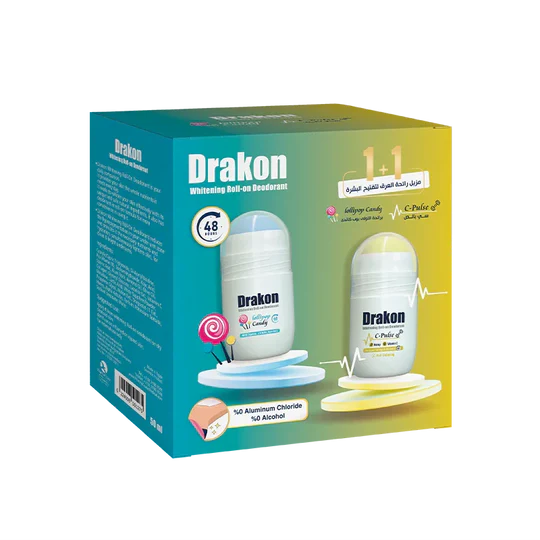 Drakon Whitening Roll On C-Plus + Lollipop Candy 1+1 Promo Pack