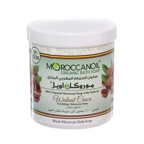Moroccan Oil With Walnut Casca Bath Soap + Moroccan Loofah 250GM