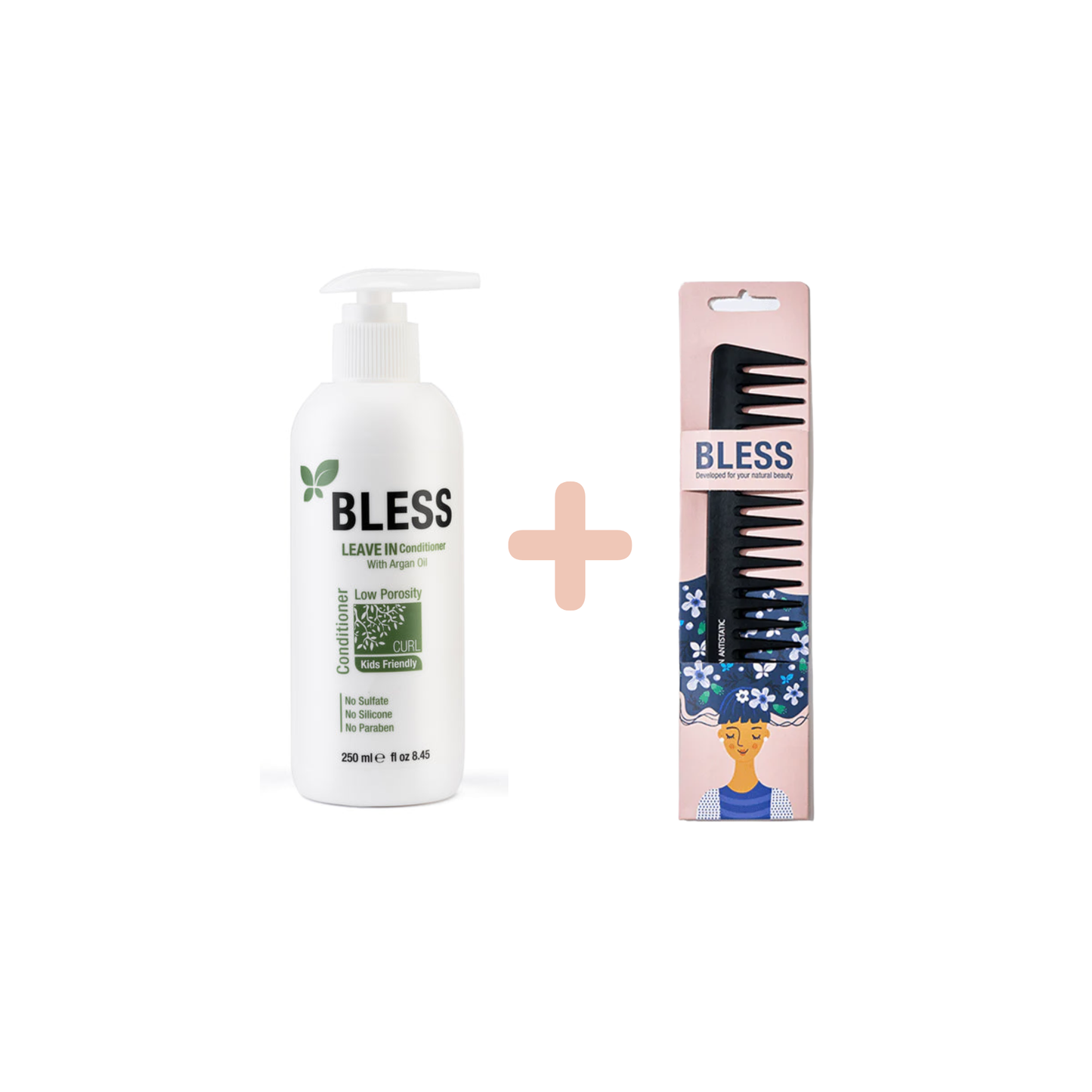 BLESS Leave in conditioner – argan oil 250 ml + Carbon fiber comb FREE