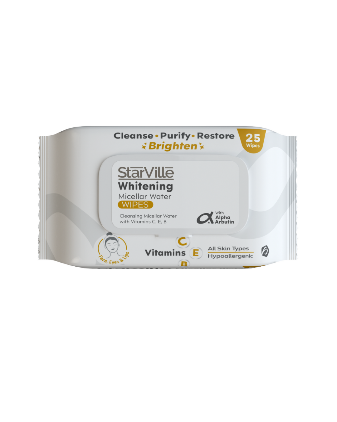 StarVille Whitening Micellar Water Wipes 25