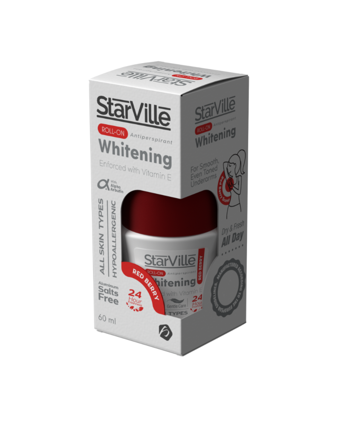 Starville Whitening Roll on Redberry Scent 60 ml