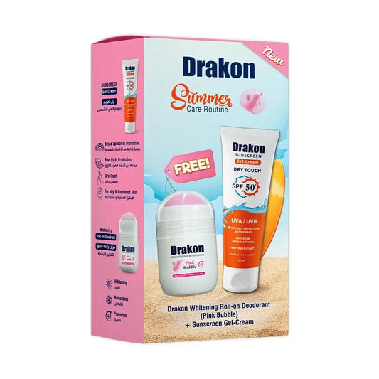 Drakonpromopack ( Sunscreen Gel-Cream 60 ml +Drakon whitening Roll on Pink Bubble)